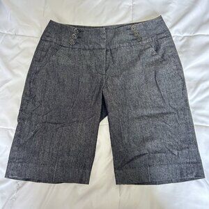Sandro Gray Womens 4P Bermuda Shorts Buttons Pockets Office Business Y2K‎ 90s